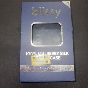 Blissy Standard 100% Mulberry Silk Pillowcase Navy Blue 20706